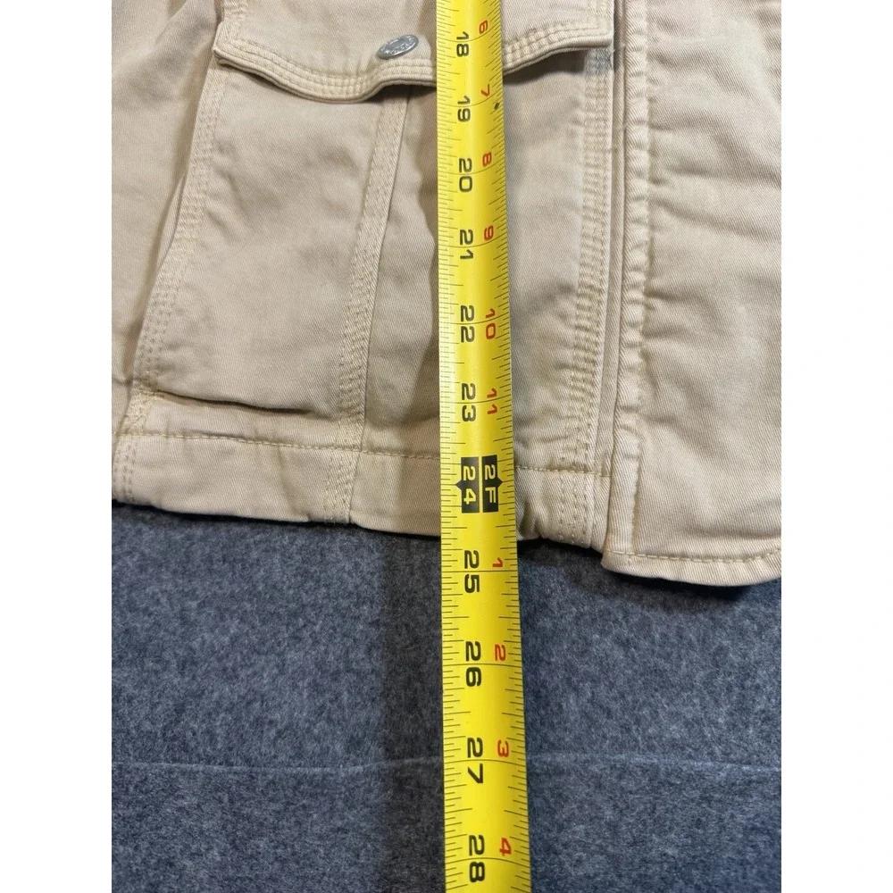 Kensie Jeans Women's Utility Field Jacket Size L Tan Cotton Blend - Picture 5 of 7